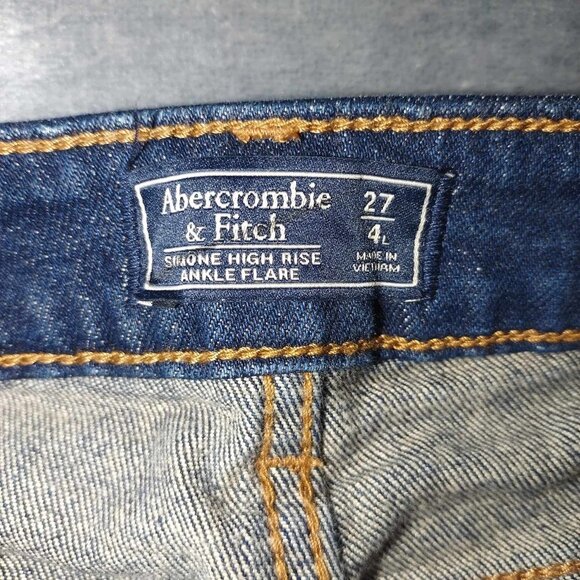 Abercrombie & Fitch Simone High Rise‎ Ankle Flare blue jeans womens 27/4 capsule - Picture 2 of 9